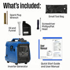 2,550-Watt Gas Powered Portable Inverter Generator with Recoil Start, Quiet Technology, CO Sensor