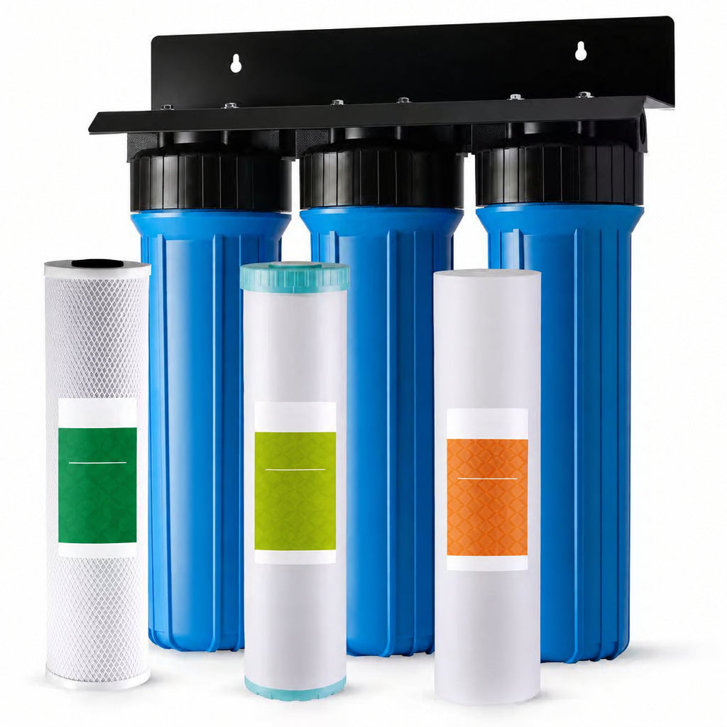 3-Stage Whole House Water Filtration System, Reduces PFAS, Lead, Chloramine, Chlorine, Sediments and More