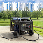 10,000 Peak Watt Portable Inverter Generator, Gas Powered, Remote Start with CO Sensor