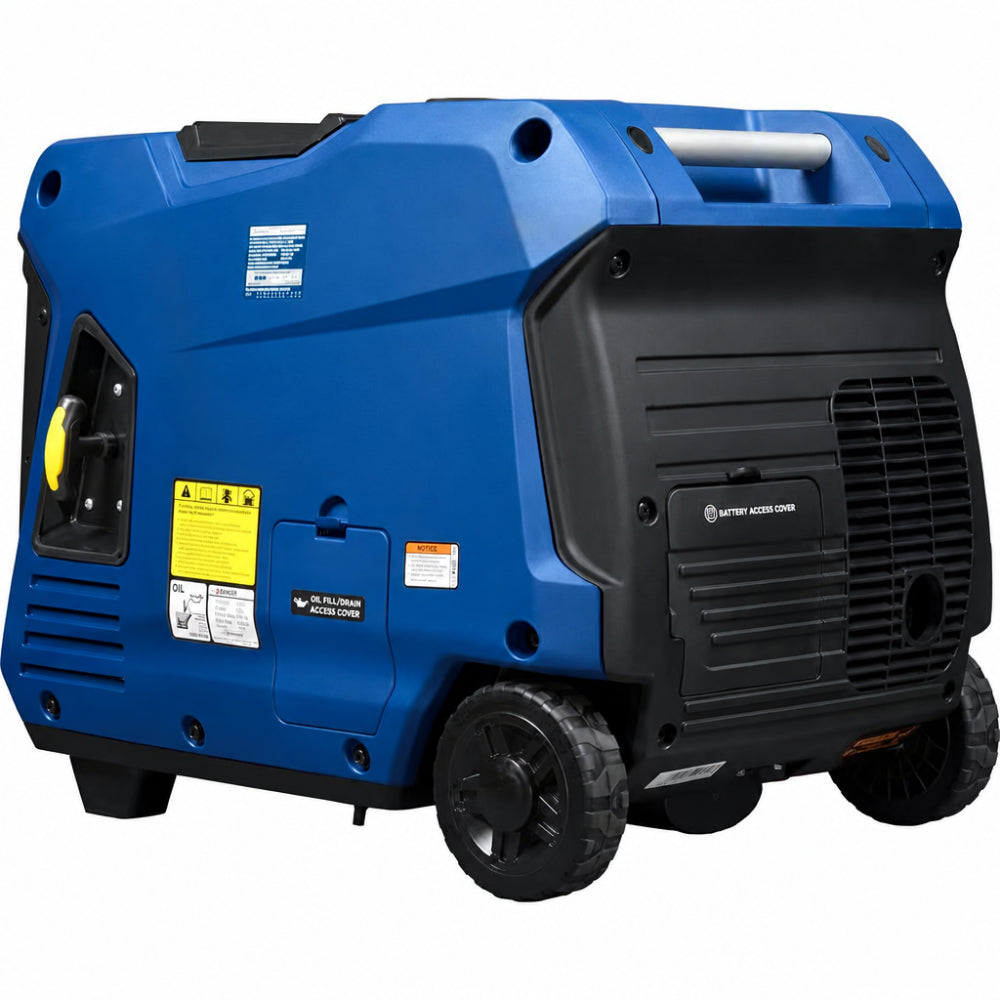 5,000-Watt Gas Powered Portable Inverter Generator with Remote Electric Start, LED Data Center