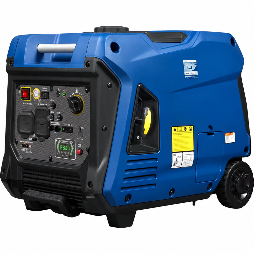 5,000-Watt Gas Powered Portable Inverter Generator with Remote Electric Start, LED Data Center