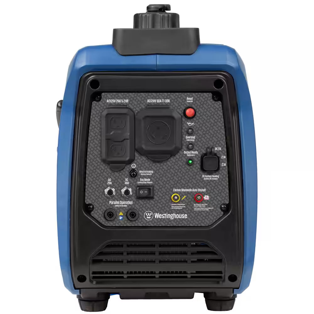 2,550-Watt Gas Powered Portable Inverter Generator with Recoil Start, Quiet Technology, CO Sensor