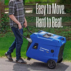 12,000-Watt Remote Electric Start Tri Fuel Gas, Propane, Natural Gas Powered Inverter Generator with CO Sensor