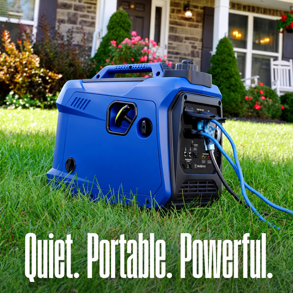 2,550-Watt Gas Powered Portable Inverter Generator with Recoil Start, Quiet Technology, CO Sensor