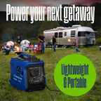 2,550-Watt Gas Powered Portable Inverter Generator with Recoil Start, Quiet Technology, CO Sensor